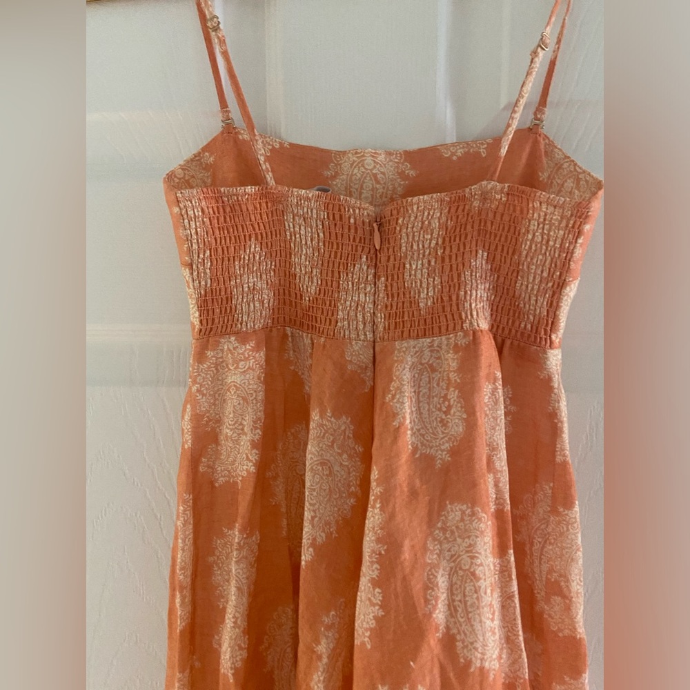 Zimmermann Coral and Cream Floral Midi Dress - Picture 5 of 6